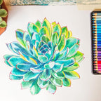 PATIKIL Watercolor Pencil, 6Pcs Water Soluble Pencils for Blending, Coloring, Sketch Drawing, Painting, Olive Green