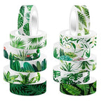 12 Rolls Greenery Washi Tape Set, Summer Tropical Leaves Masking Tape, Green Plants Cactus Succulents Decorative Tape Sticker for Scrapbook Journal DIY Craft Gift Wrapping 16.4FT