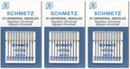 SCHMETZ Universal Sewing Machine Needles, Three 10-Pack Assortment, 30 Needles, 70/10, 80/12, 90/14, 100/16