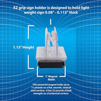 Master Magnetics Magnetic Sign Holder Pack - Magnetic Sign Holders for Door Frames, Metal Shelves, Whiteboards - Powerful Magnet - Retail EZ Grip Holder - 3" L x 1" W x 1.13" H - 25-Pack