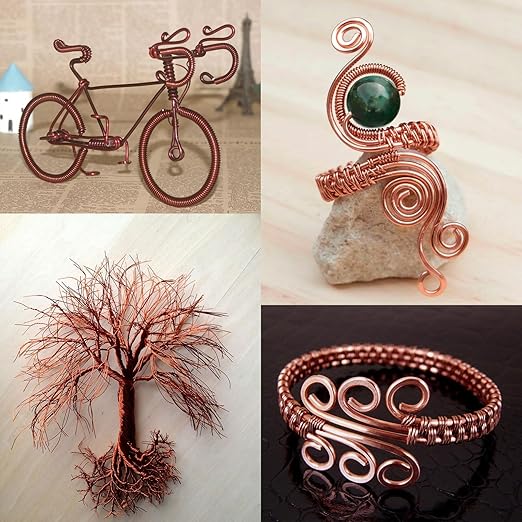 328 Feet Aluminum Craft Wire, 18 Gauge Copper Bendable Soft Metal Aluminum Wire Roll Bulk for DIY Crafts Sculpting Jewelry Making