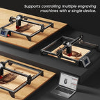 LONGER Laser Engraver Ray5 10000mW Engraver Machine DIY CNC Laser Cutter Tool for Metal Glass Wood Working Area 15.7 "x15.7" with Air Assist Rotary Roller Kit Laser
