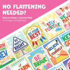 Motivational Posters for Classroom - 14pcs Positive Inspirational Posters for Classroom - Elementary Middle School High School - Positive Affirmation Wall Decor - Motivational Bulletin Board Decorations