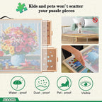 ALL4JIG 1500 Pieces 2-in-1 Tilting & Rotating Puzzle Board, 34.2" x 25.2"Adjustable Angle Puzzle Board with 4 Drawers & Clear Protective Cover, Birthday Gift for mom