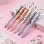 Gel Pens 0.5mm Point Pen Black Ink Smooth Writing Retractable Pen for Office,School Supplies,12-Count (Silver clip)
