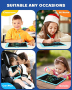 Bravokids Toys for 3-6 Years Old Girls Boys, LCD Writing Tablet 10 Inch Doodle Board, Electronic Drawing Pads, Educational Birthday Gift for 3 4 5 6 7 8 Years Old Kids Toddler (Blue)