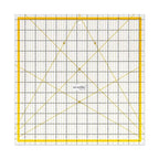 KERING Extra-Large Quilting Ruler - 12.5x12.5 inch Anti-Slip Acrylic Ruler for Patchwork Piecing, Bias Strips & Rotary Cutting, Professional Quilter's Must-Have Tool