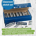 Faber-Castell Goldfaber Sketching Pencil Set - School Pack, Set of 144
