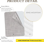 KING MOUNTAIN Fine Linen Fabric Patches, Self-Adhesive, 8x11 inch, 2 PCS, Multi Color, For Linen Sofa and Clothes Repair