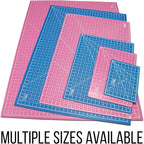 U.S. Art Supply 24" x 36" Self-Healing Cutting Mat 5-Ply - Double-Sided Pink/Blue Craft Mat, Non-Slip Cutting Mats for Crafts, Sewing, Quilting, Scrapbooking
