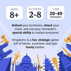 Kingdoms Card Game - Family Strategy Game for 2-8 Players, Ages 8+ | Master Tactics and Outwit Opponents
