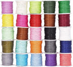 Mandala Crafts 1mm 273 Yards Assorted Cotton Waxed Cord for Jewelry Making Bracelet Cord Waxed String - Beading String Thread Jewelry Cords for Necklaces String