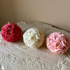 JDH 2 PCS Rose Ball Round Candle Mold 3D Rose Flowers Silicone Mold Flower Molds de silicona para velas for Candy & Home Decor - Resin Casting & Making Molds for Candle, Resin, Soap & Chocolate