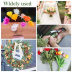 200 Pcs Floral Wire 26 Gauge Crafts Florist Green Floral Wire for Crafts Bouquet Stem Wreath Making Flower Arrangement Supplies (Green,14 Inch)