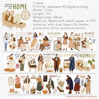 WT Pre-Cut Planner's Day 1 Washi Tape, Single Roll, Original Designs, Decorative Masking Tape for Journals, Planners, Scrapbooking, DIY Paper Projects