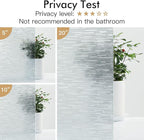 Haton Window Privacy Film, Frosted Glass Static Cling Sun Heat Blocking Window Clings, Frosting Opaque Coverings, Vinyl Removable Stickers Tint for Home Door Office, Non Adhesive 23.6" x 157.4"