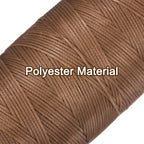 uxcell Leather Sewing Waxed Thread, 284 Yards / 260m 0.8mm 150D Flat Polyester All-Purpose Threads for Leather Crafts, Bookbinding, Brown
