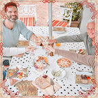 Yeaqee 100 Pcs Vintage Boho Napkins Paper Guest Towels 2 Ply Decoupage Napkins Disposable Decorative Hand Towel for Bathroom Kitchen Fall Wedding Party Dinner(Orange and Blue)