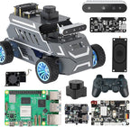 Yahboom Raspberry Pi 5 8GB for AI Robot Car,Supports RVIZ Simulation ROS2,TOF Lidar,SLAM Mapping Navigation, Tracking and Obstacle Avoidance (Superior Ver with Pi5-8GB)