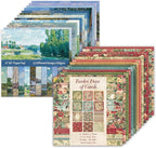 48 Sheets 24 Designs Scrapbook Paper Pad, 6"×6" Single-Sided Decopodge Craft Cardstock Paper,Scrapbooking DIY Decorative Background Cardmaking Supplies.Carols&Paintings