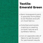 Jacquard Textile Color Paint, 8 Oz, Emerald Green