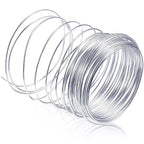 TecUnite Aluminum Craft Wire for Sculpting Bendable Metal Beading Wire for DIY Jewelry Making (1 Roll,Silver,30.4 m x 1 mm)