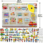 QUOKKA City Felt Board for Kids 3-5 Years Old - Social Emotional Preschool Learning Activities for Ages 3-5 - Educational Flannel Toy Speech Therapy Gift