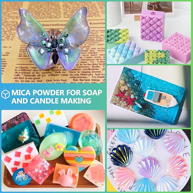 Mica Powder,7.05OZ（200g）,Crystal Violet Pearl Mica Powder Pigment for Epoxy Resin，Lip Gloss，Car Paint，Dye，Soap Making，Nail Polish,Epoxy Resin,Candle Making,Bath Bombs