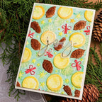 BAOFALI 3D Christmas Theme Plastic Embossing Folders Lemon Pine Nut for DIY Scrapbooking Photo Album Card Paper Craft Decoration for Card Making,Embossing Template Paper Card Embossing Stencil