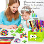 FUNZBO Arts and Crafts Supplies for Kids - Craft Kits with Pipe Cleaners, Popsicle Stickers, Construction Paper, Pom Poms & Googly Eyes, Birthday Gifts for Girls & Boys Age 4+