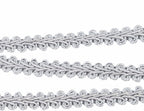 BEL AVENIR Braid Trim 1/2 inch 13.6 Yards French Gimp Basic Sewing Polyester DIY Crafts Costume Home Decorative (Sliver)