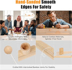 Ring Toss Game, Portable Wooden Tabletop Game for Teens & Adults, Skill Development & Dexterity Challenge, Office Desk Travel Party Camping Game Night Fun
