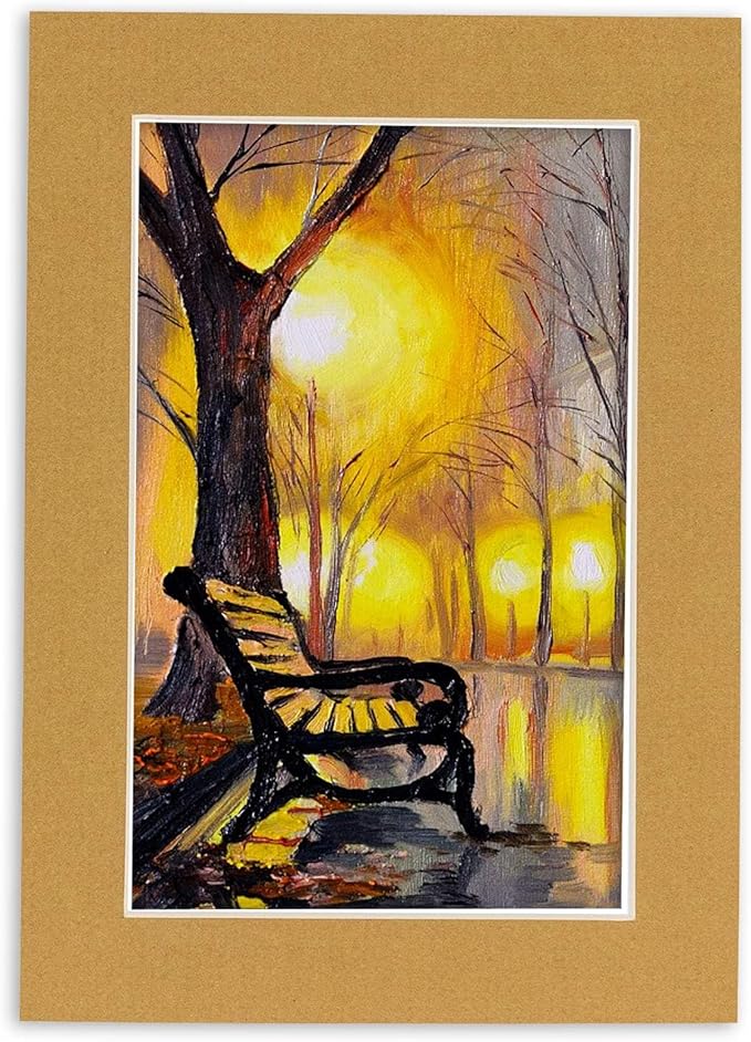 5x7 Mat for 8.5x11 Frame - Precut Mat Board Acid-Free Show Kit with Backing Board, and Clear Bags Rattan Beige 5x7 Photo Matte Made to Fit a 8.5x11 Picture Frame Matboard for Framing, Pack of 25 Mats