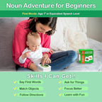 50 First Words Flash Cards for Baby with Fun Videos| Extra Thick Picture Cards for Speech Therapy Noun Cards for Kids Speech Delays| Aba Therapy, Autism Learning Materials ESL Teaching