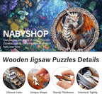 Wooden Puzzles for Adults, Cave Dragon Puzzle, Wood Adult Puzzle, Wooden Puzzle for Family Game and Birthday Gifts for DIY Lover (S-8.5 * 8.5in 100pcs)