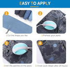 HTVRONT Iron on Patches for Clothing Repair 4 Rolls - Denim Patches for Jeans Kit 4" by 20", 4 Rolls of Iron On Denim Patches for Jeans Inside & Clothing Repair (Black)