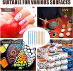 Teenyyou 6 Sets Dot Painting Tools 60 Pcs Clay Pottery Modeling Metal Embossing Tools Ceramic Clay Dotting Supplies for Painting Mandalas Pottery Art Rock