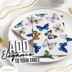 Trendables Butterfly Napkins for decoupage 100 Pcs 3 Ply Butterfly paper napkins decorative Guest Towels Disposable Bathroom, For Tea Party Decorations, Dinners & Weddings