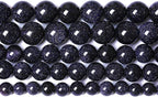 60PCS 6mm Starry Blue Sandstone Gemstone Beads Beads Natural Stone Round Loose Beads for Jewelry Making DIY Bracelet Necklace 15" Inch