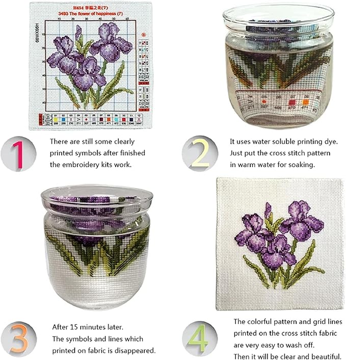 Magxvouy Cross Stitch Kits Stamped Full Range of Embroidery Kits,Cross Stitch Patterns Needlework Kits for Beginners 11CT Printed Kits&Reflection Tree 16x20 inch