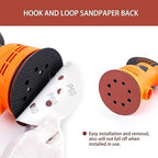 300pcs Sanding Discs Set, 5-Inch 8-Hole Sandpaper, Including 60,80,100,120,150,180,240,320,400,600 Grit for Woodworking or Automotive