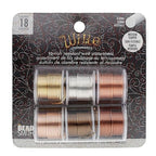 The Beadsmith Craft Wire Assortment - Tarnish-Resistant Copper Wire for Jewelry Making, 6-Pack, 0.75-Inch Mini Spools, 2 Yd Each, 18-Gauge, Assorted Colors, Medium Temper