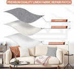 Fine Linen Fabric Patches, Self-Adhesive, Extra Large 12x40 Inch, Multi Color, for Sofa & Clothes Repair