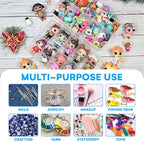 Bins & Things 40-Compartment Organizer for LOL Dolls - Beads and Craft Storage, Compact Toy Organizer for Small Toy Figures - Portable, Durable Storage Solution