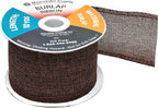 Mandala Crafts Brown Burlap Ribbon 2.5 Inches Wide Jute Ribbons for Crafts - 20 Yds Roll Rustic Burlap Wrap Trim Ribbons for Wreaths Bows Wedding Party Decoration