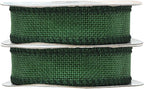 Mandala Crafts Green Burlap Ribbon 1 Inch Wide Jute Ribbons for Crafts - 20 Yds Roll Rustic Burlap Wrap Trim Ribbons for Wreaths Bows Wedding Party Decoration
