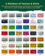 The Crafter's Workshop Stencil Butter - Mardi Gras Acrylic Paint Set - Boutique Metallic Texture Paste for Art, Canvas, Journals, & Cards - 4 x 2oz Jars