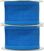 Mandala Crafts Sky Blue Burlap Ribbon 2 Inches Wide Jute Ribbons for Crafts - 20 Yds Roll Rustic Burlap Wrap Trim Ribbons for Wreaths Bows Wedding Party Decoration