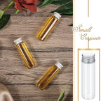100 Pcs Small Clear Vials Spice Mini Jars with Lids Mini Glass Bottles with Screw Aluminum Metal Caps Tiny Jars Sample Containers for Powder Cream Cosmetic Jewelry Wedding (20 ml,Silver Caps)