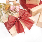 CT CRAFT LLC Glitter Wired Ribbon 2.5" x 20 Yards Red for Christmas Home Decor Bow Gift Wrapping DIY Crafts Wreath